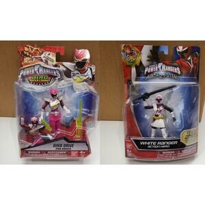 MMPR  Ninja Steel White & Pink Dino Drive Ranger Mighty Morphin Power Ranger NOC